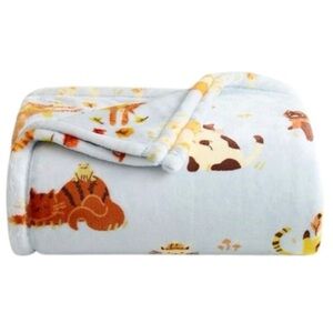 The Big One “Playful Cats” Oversized Supersoft Printed Plush Throw Blanket (NWT)